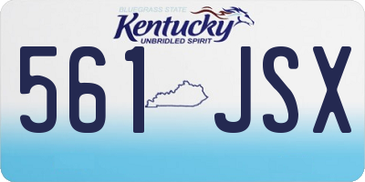KY license plate 561JSX