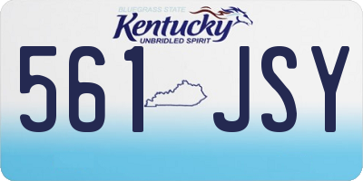 KY license plate 561JSY
