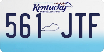 KY license plate 561JTF