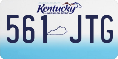 KY license plate 561JTG