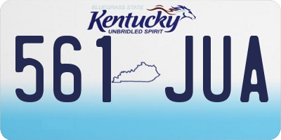 KY license plate 561JUA