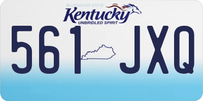 KY license plate 561JXQ