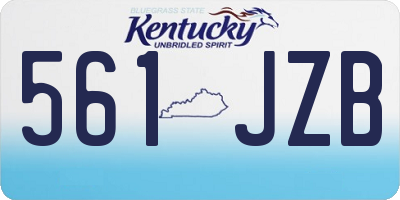 KY license plate 561JZB