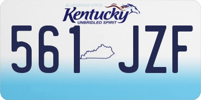 KY license plate 561JZF
