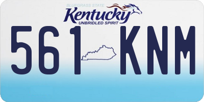 KY license plate 561KNM