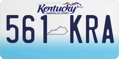 KY license plate 561KRA
