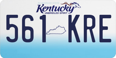 KY license plate 561KRE