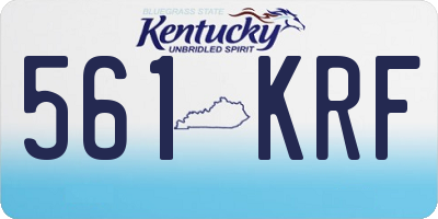KY license plate 561KRF