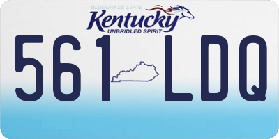 KY license plate 561LDQ