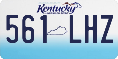 KY license plate 561LHZ