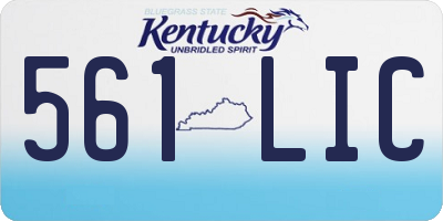KY license plate 561LIC