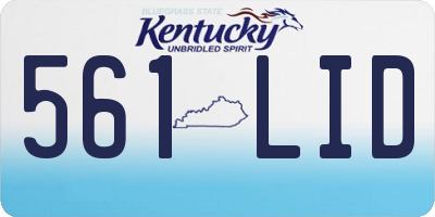 KY license plate 561LID