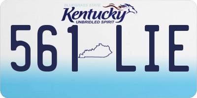 KY license plate 561LIE