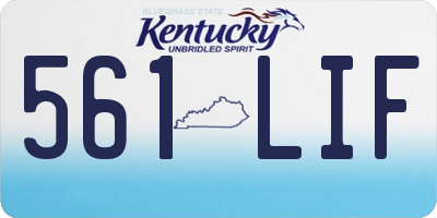 KY license plate 561LIF