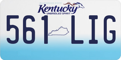 KY license plate 561LIG
