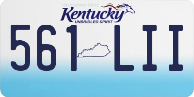 KY license plate 561LII