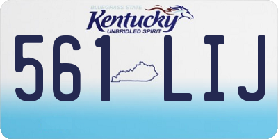 KY license plate 561LIJ