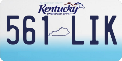 KY license plate 561LIK