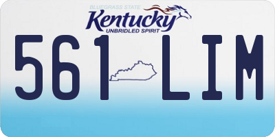 KY license plate 561LIM