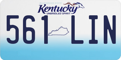 KY license plate 561LIN