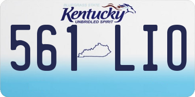 KY license plate 561LIO