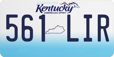 KY license plate 561LIR