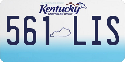 KY license plate 561LIS