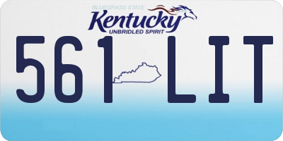 KY license plate 561LIT