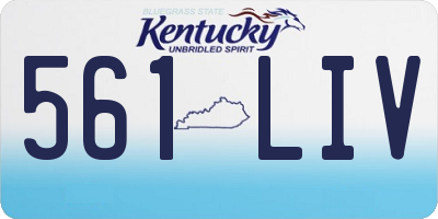 KY license plate 561LIV