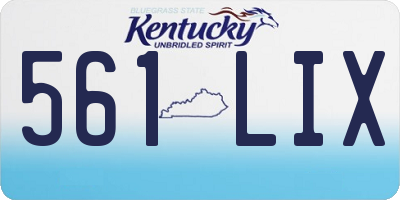 KY license plate 561LIX