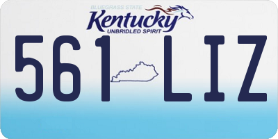 KY license plate 561LIZ