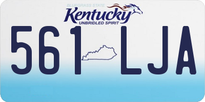 KY license plate 561LJA
