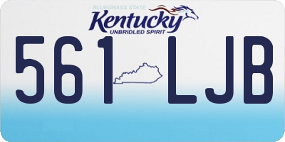 KY license plate 561LJB
