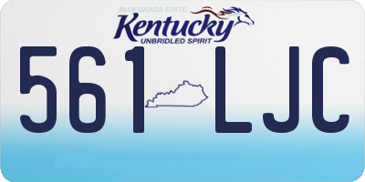 KY license plate 561LJC