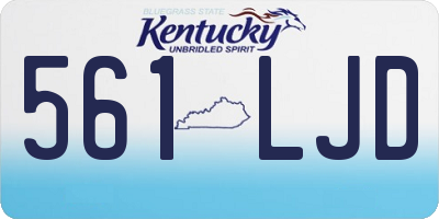 KY license plate 561LJD
