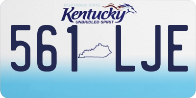 KY license plate 561LJE