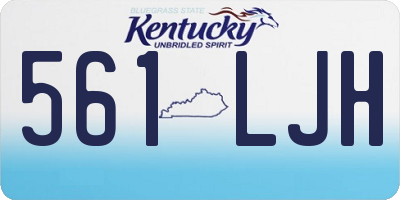 KY license plate 561LJH