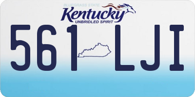 KY license plate 561LJI