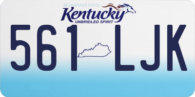 KY license plate 561LJK