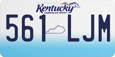KY license plate 561LJM
