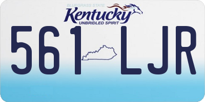KY license plate 561LJR
