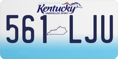 KY license plate 561LJU