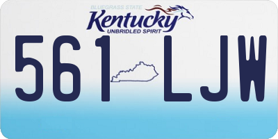 KY license plate 561LJW