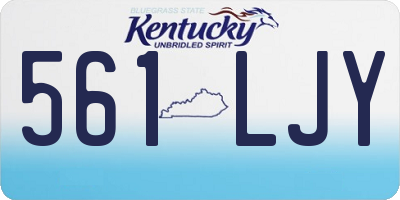 KY license plate 561LJY