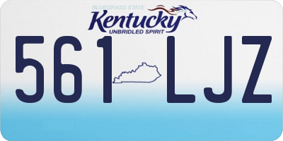 KY license plate 561LJZ