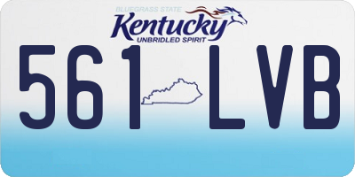 KY license plate 561LVB