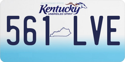 KY license plate 561LVE