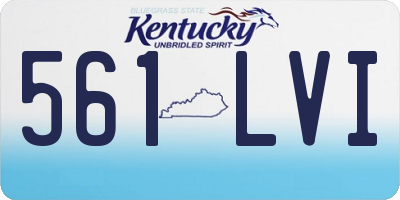 KY license plate 561LVI