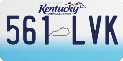 KY license plate 561LVK