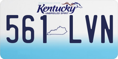 KY license plate 561LVN